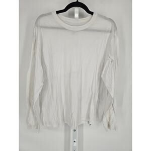 Calvin Klein Mens Sz L Long Sleeve Crew Neck T Shirt White Undershirt